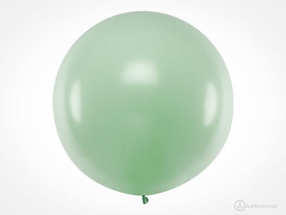 Balão latex, liso acabamento pastel / mate, com 1 metro de diâmetro. Apto para enchimento com hélio. Preço por uma unidade.