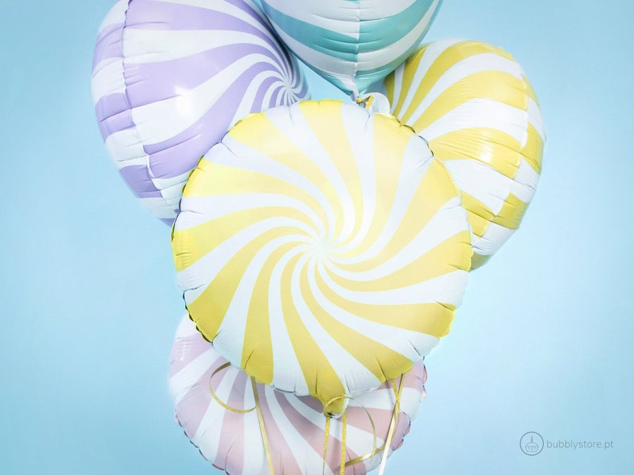 Balão Rebuçado Amarelo