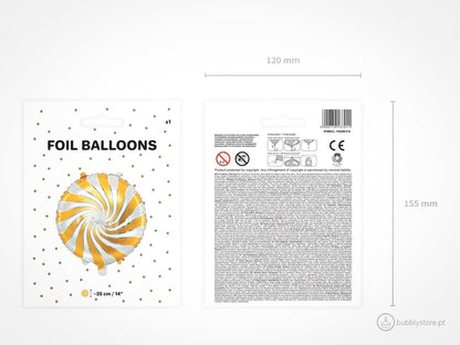Balão Rebuçado Dourado - Bubbly