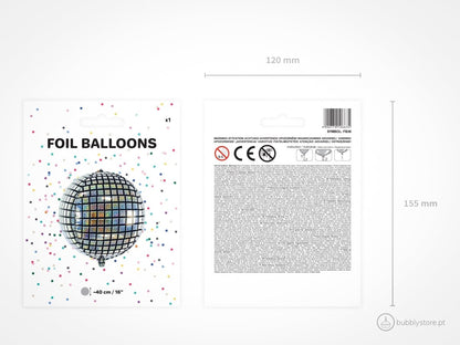 Balão Redondo Bola de Espelhos - Bubbly