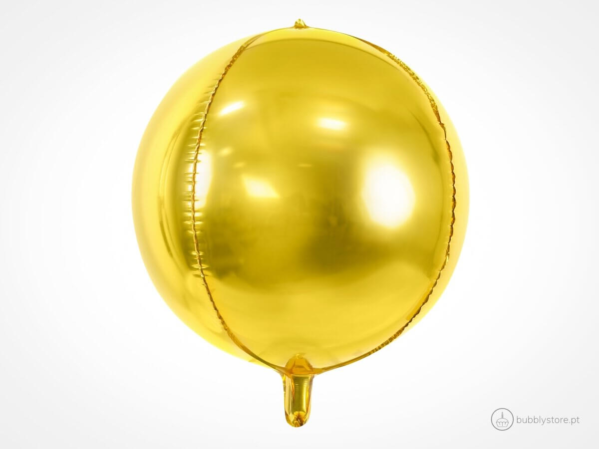 Balão Redondo Dourado - Bubbly