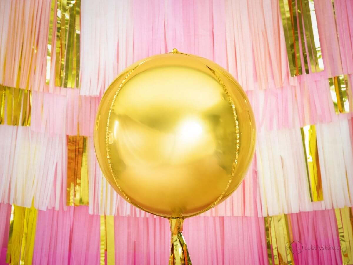 Balão Redondo Dourado - Bubbly