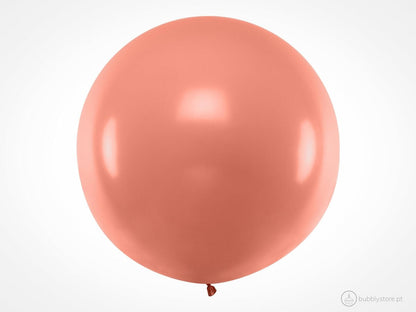 Balão latex, liso acabamento pastel / mate, com 1 metro de diâmetro. Apto para enchimento com hélio. Preço por uma unidade.