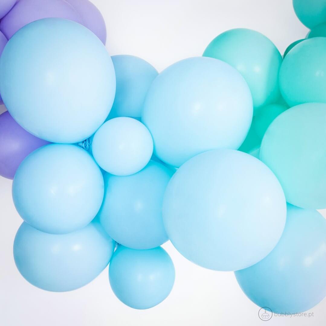 Balões Azul Pastel (30cm) - Bubbly