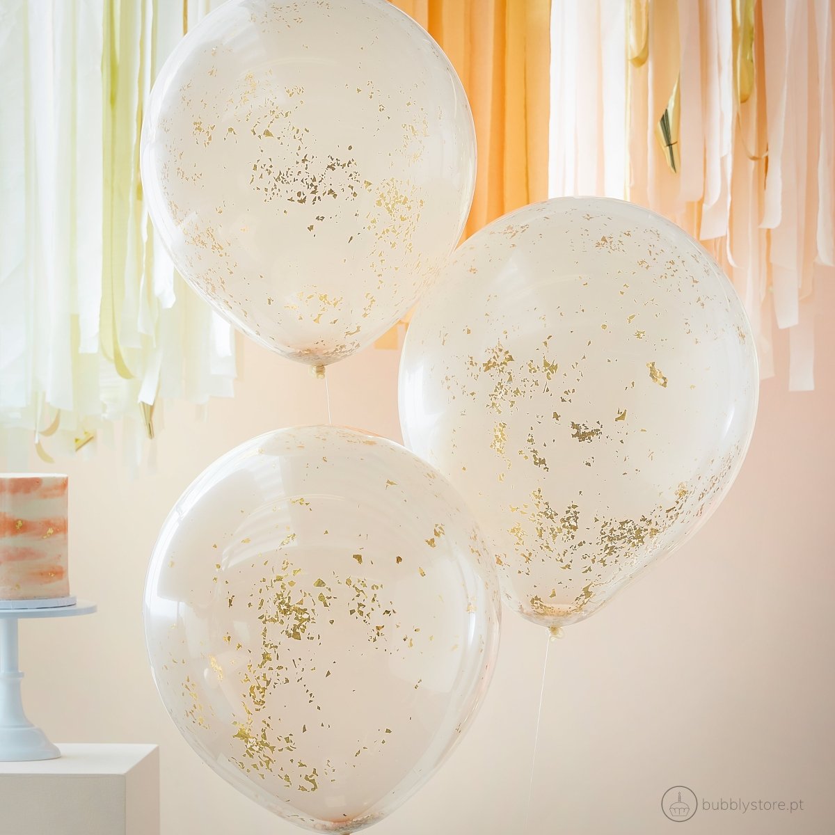 Balões Confetis Pêssego - Bubbly