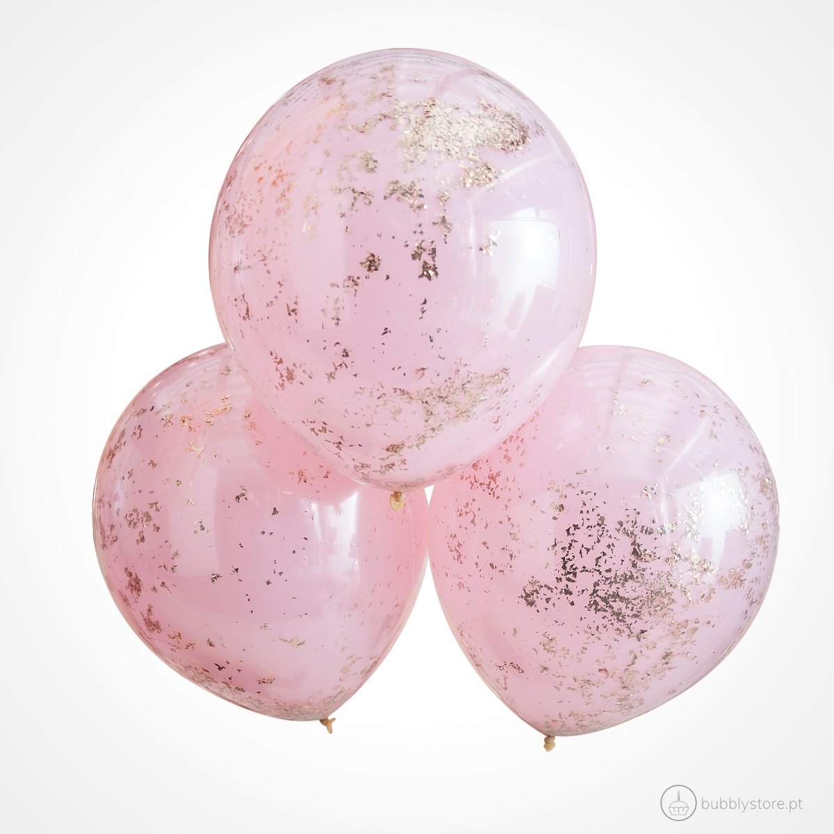 Balões Confetis Rosa - Bubbly