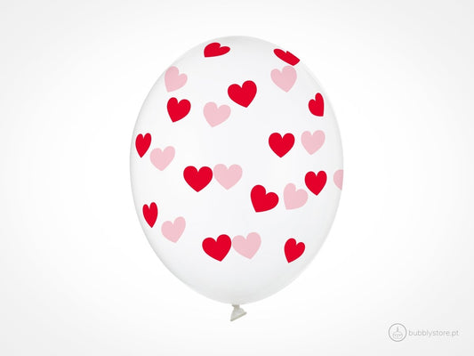 Balões Corações Vermelhos - Bubbly