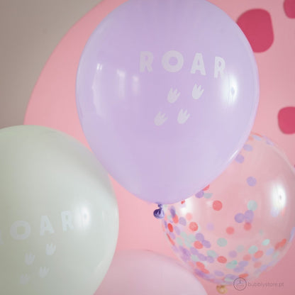 Balões Dinossauros Rosa - Bubbly