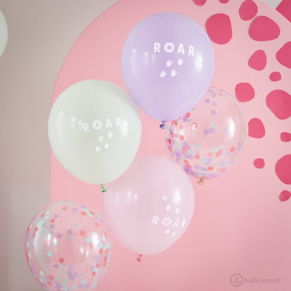 Balões Dinossauros Rosa - Bubbly