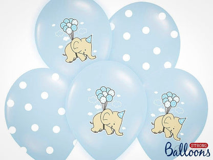 Balões de latex azul com 30 centímetros de diâmetro para decoração de festa aniversário infantil / menino.