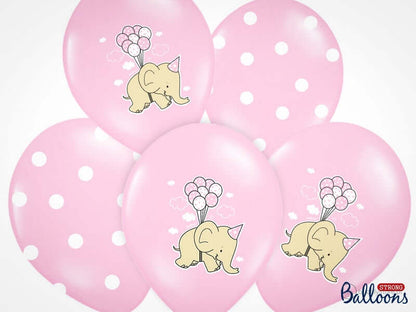 Balões de latex rosa com 30 centímetros de diâmetro para decoração de festa aniversário infantil / menino.